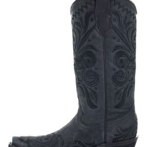 Circle G Black Embroidered Cowboy Boots-women’s sz 6.5